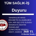 Tüm Sağlık İş Sendikası Aidatı